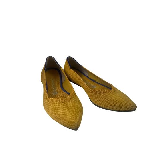 Rothy’s The Point Yellow Gold Flats Sz 9 Washable Basic Business Summer GS - Picture 1 of 5